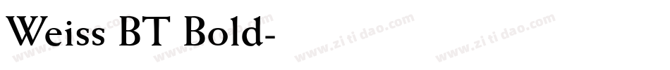 Weiss BT Bold字体转换